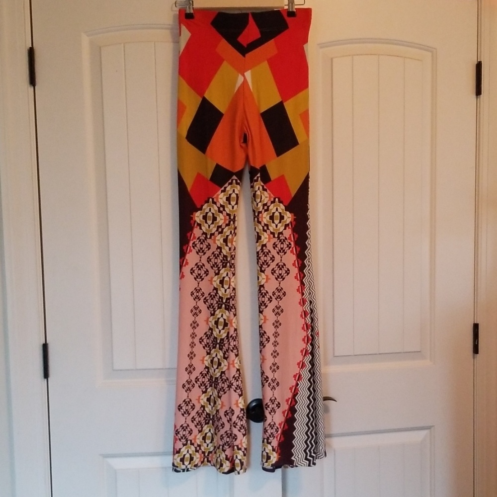 Unique psychedelic bell bottom flares